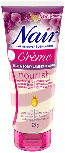 Nair™ nourish™ Crème for Legs & Body with Grape Seed Oil Plus Antioxidant Rich Resveratrol