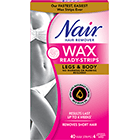 Nair™ WAX READY-STRIPS for Legs & Body with 100% Naturally Sourced Rice Bran Oil
