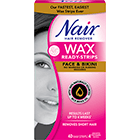 Nair™ WAX READY-STRIPS for Face & Bikini with 100% Naturally Sourced Rice Bran Oil