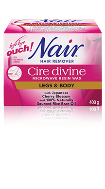 Nair™ Cire divine™ Microwave Resin Wax for Legs & Body with Japanese Cherry Blossom & 100% Naturally Sourced Rice Bran Oil